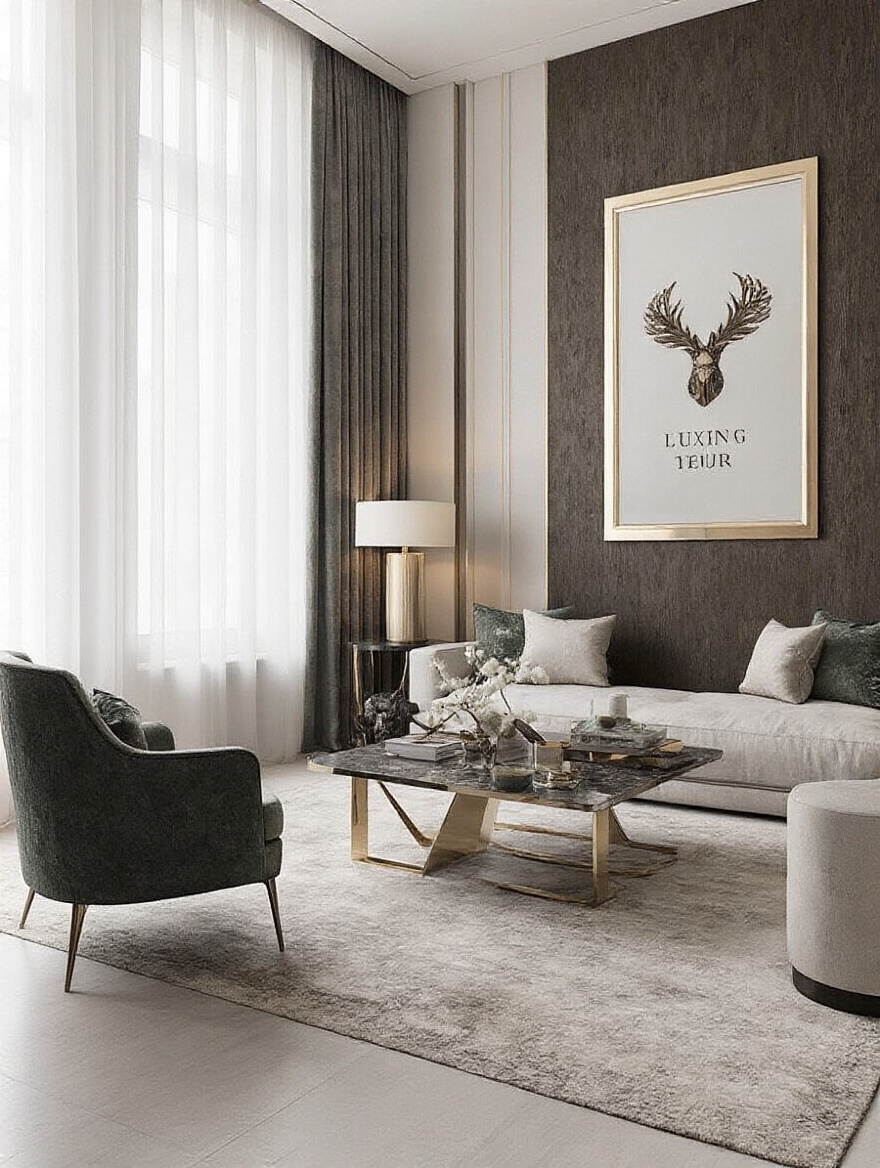 Define Your Unique Luxury Aesthetic to Guide Selections for luxurious living room