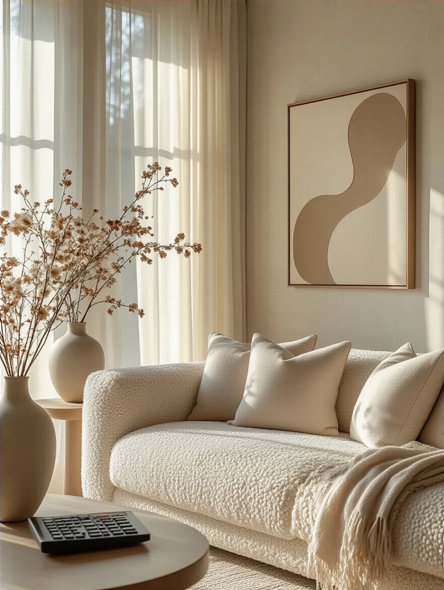 Beautifully decorated living room with sophisticated furnishings, showcasing a well-planned and realistically budgeted decor project.