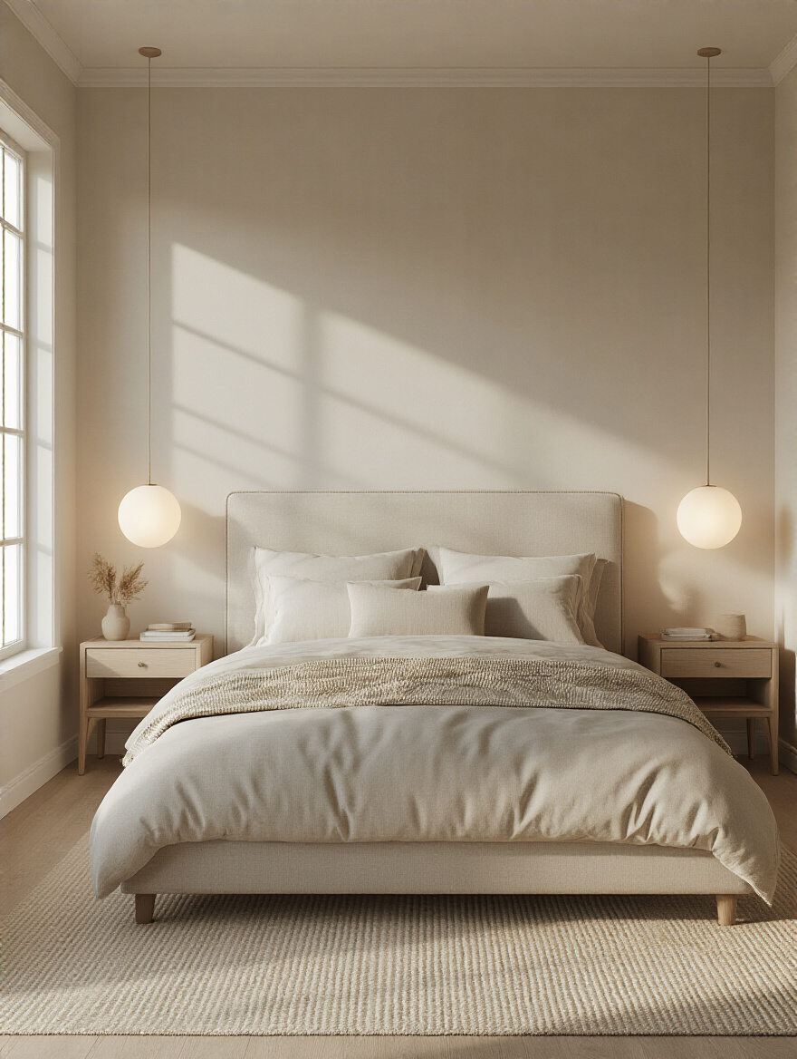 Cozy bedroom with optimized layout and open pathways