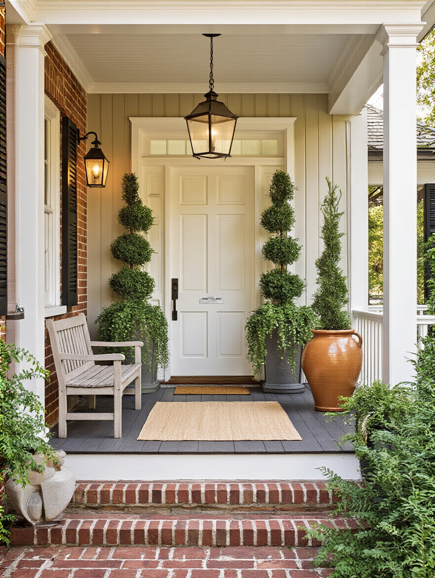 Portrait of front porch showing balanced scale and proportion