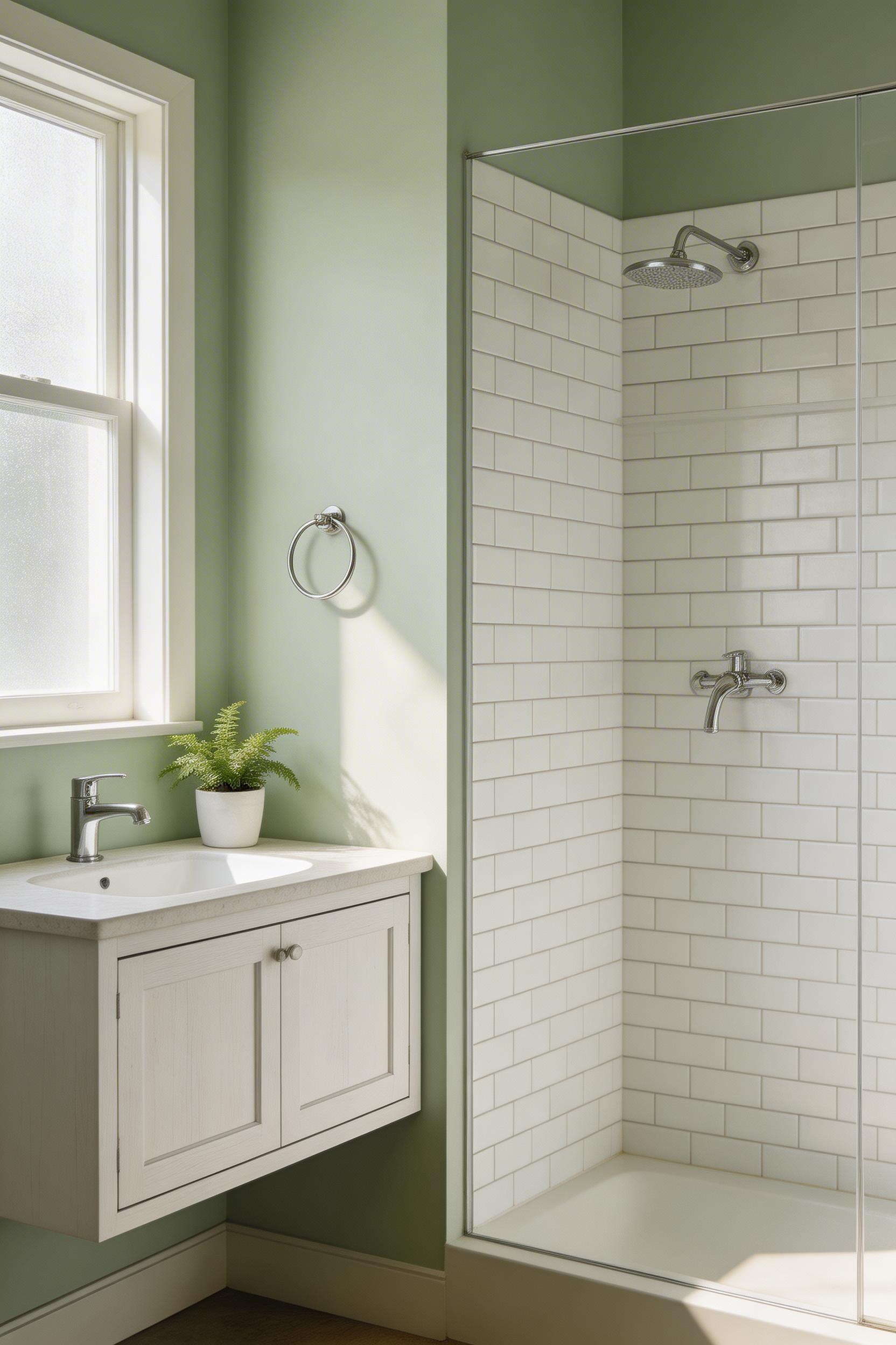 Sage green provides measurable calm in bathroom decoration for small spaces, restoring mental energy and making rooms feel airier through colour psychology.