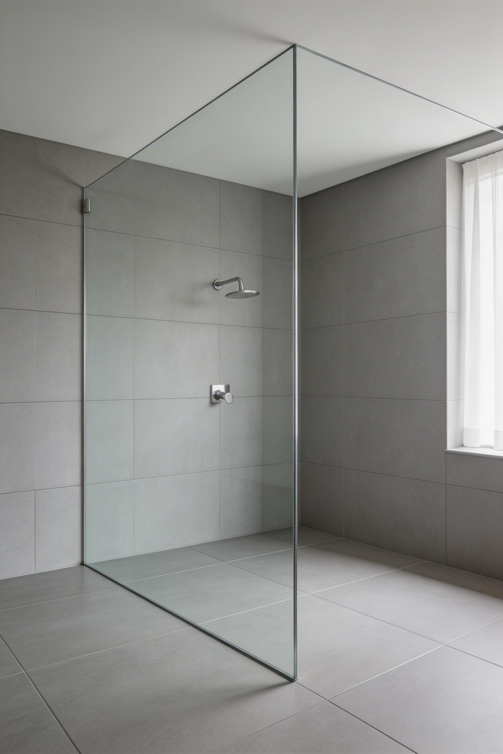 Frameless shower screens eliminate the visual barrier that divides small bathrooms, maintaining openness within the bathing zone.