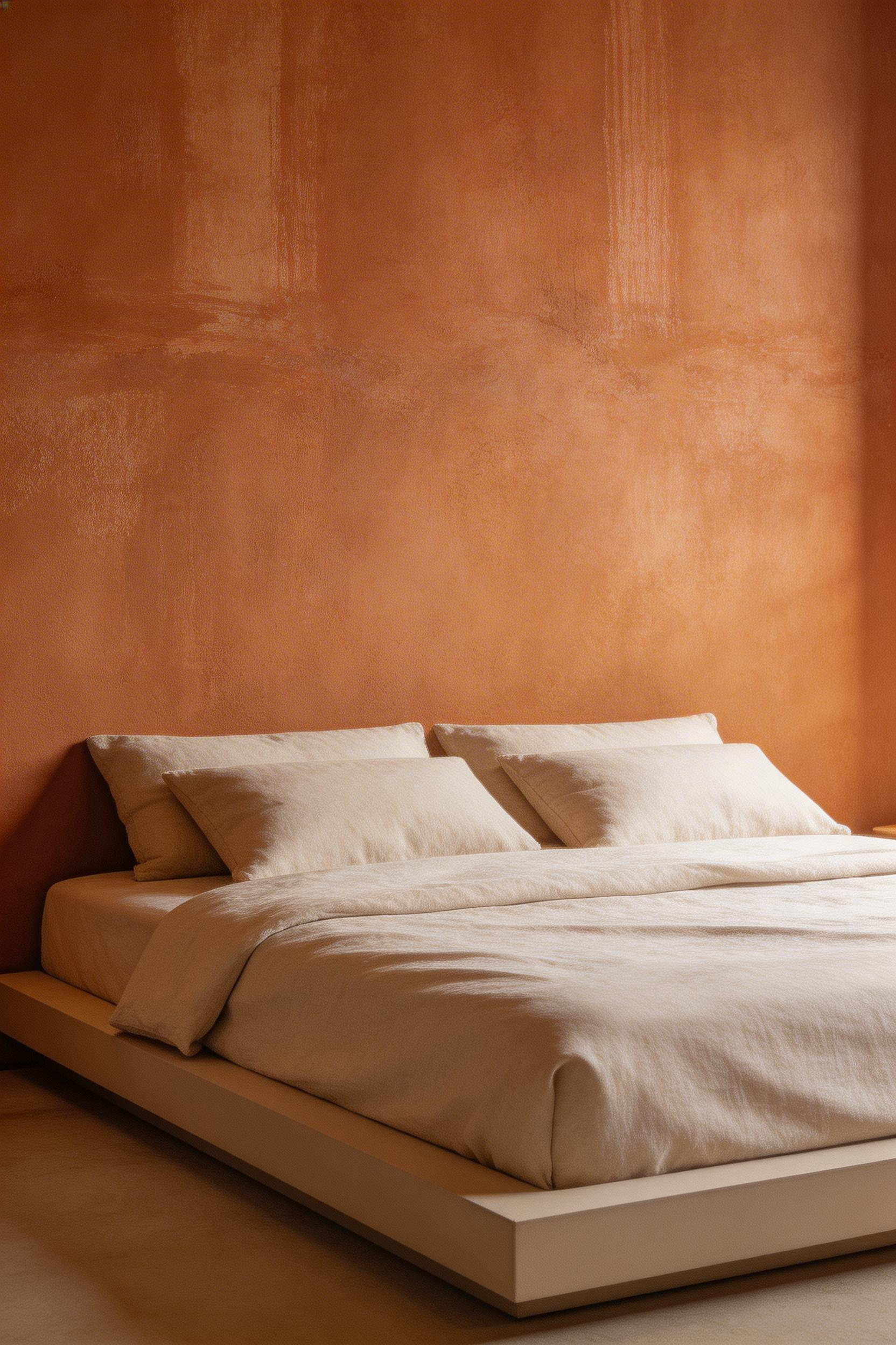 A limewash feature wall brings rich texture and depth — practical bedroom design inspiration that costs under £200 and shifts the entire visual character of the space.