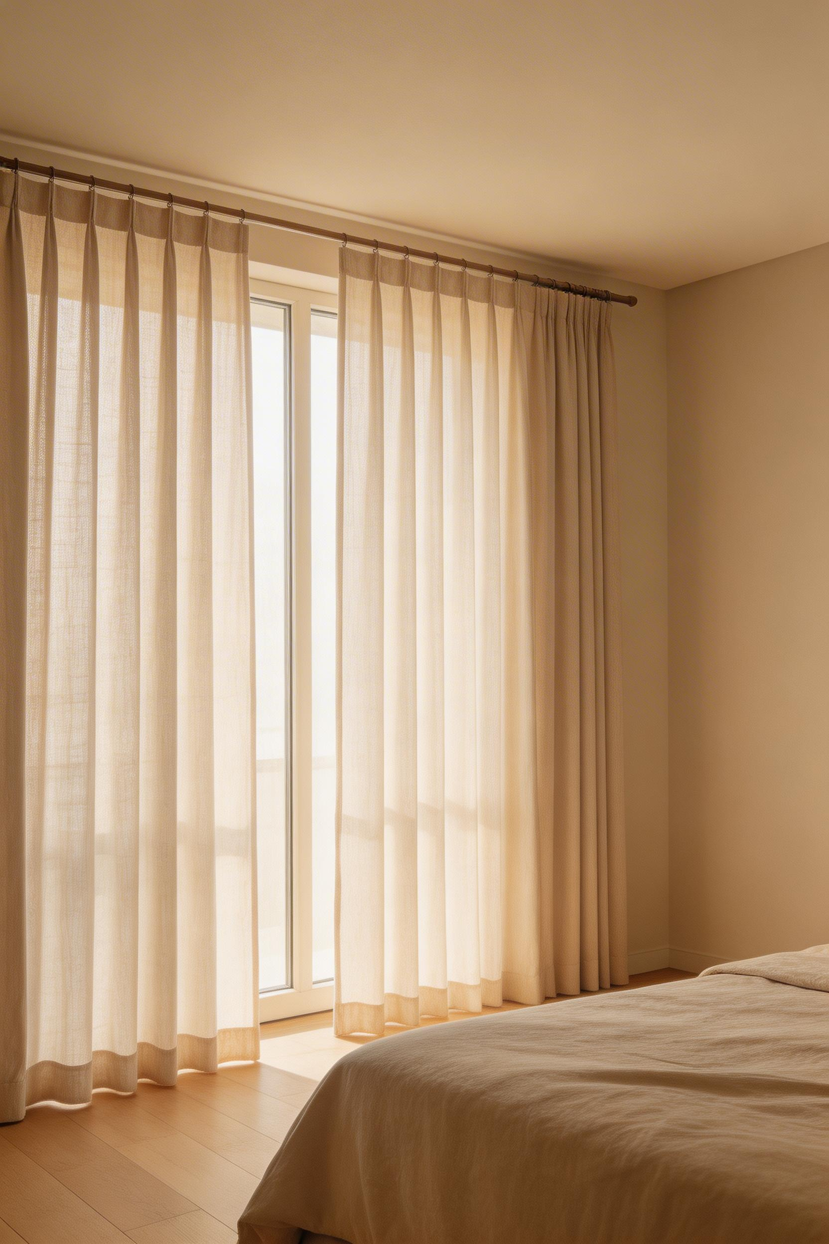 Floor-to-ceiling curtains are one of the most effective pieces of bedroom design inspiration for making rooms feel taller and more considered.