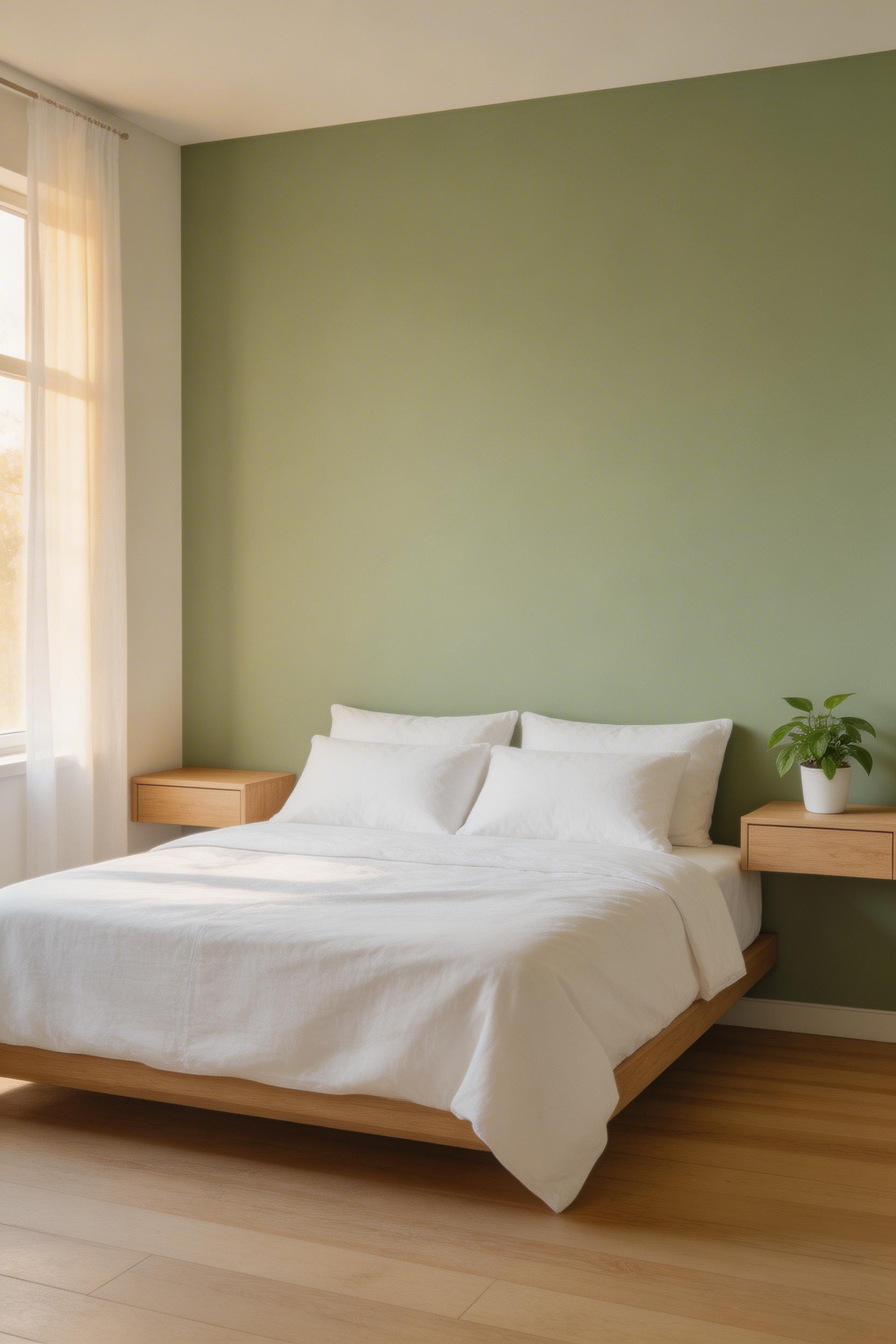 A bed-against-the-wall layout in a small bedroom uses the longest wall as an anchor, freeing the remaining floor and making even modest square footage feel considered and calm.