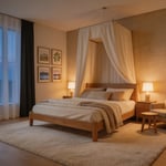 A sanctuary bedroom that combines 16 cozy design elements—warm lighting, organic materials, and sensory layering—to support nervous system calm and deep sleep.