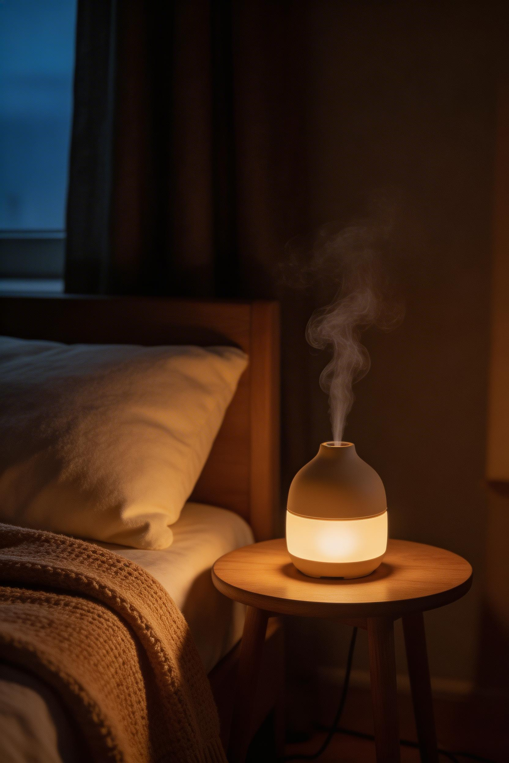 Beeswax candles or pure essential oil diffusers with lavender and cedarwood create olfactory cues that anchor sleep rituals and activate parasympathetic response.