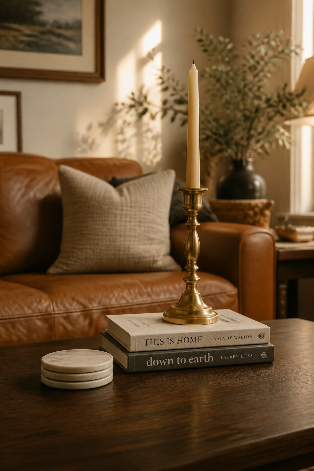 The rule of three is one of interior design's most reliable principles — grouping objects in odd numbers at different heights creates a composition the eye naturally wants to explore.