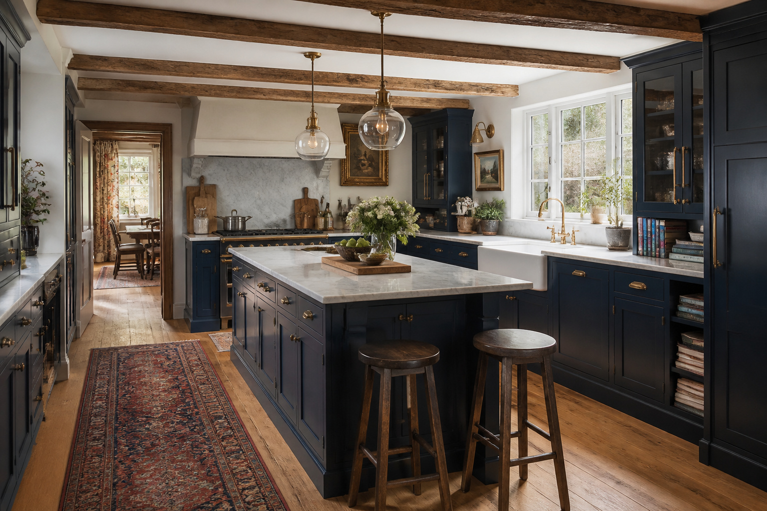 A kitchen that draws on timeless design ideas — heritage paint, honest materials, period-correct hardware, and a sound layout — reads as genuinely designed rather than assembled from trend boards.
