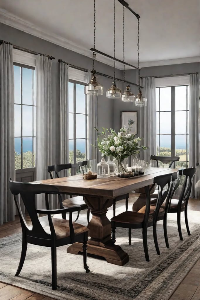 Assortment of DIY farmhouse table styles and designs