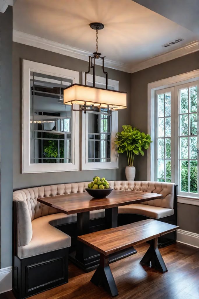 Cherry wood breakfast nook