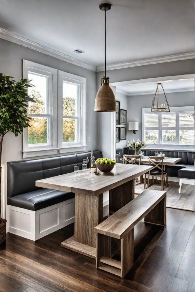 Kitchen with breakfast nook and builtin bench