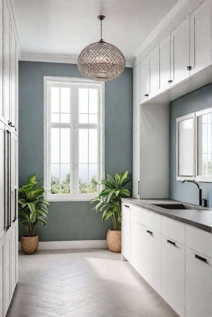 Laundry room with maximized vertical space and ample storage