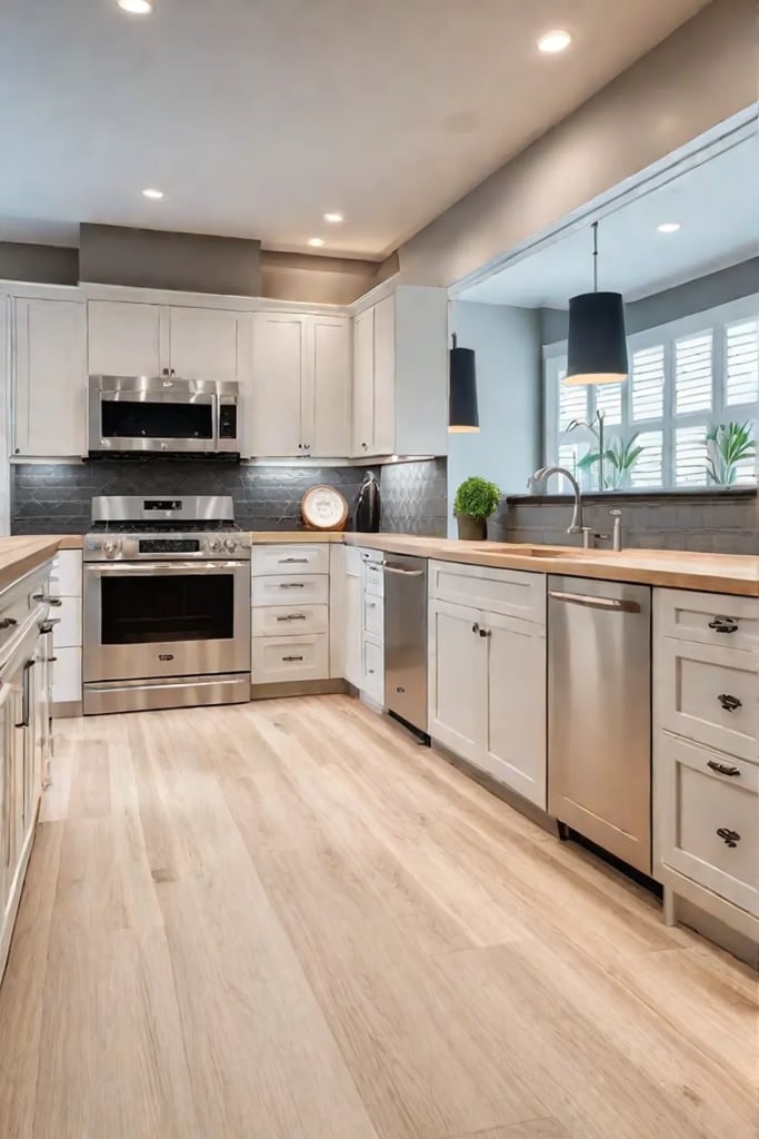 Serene kitchen design with a warm color palette