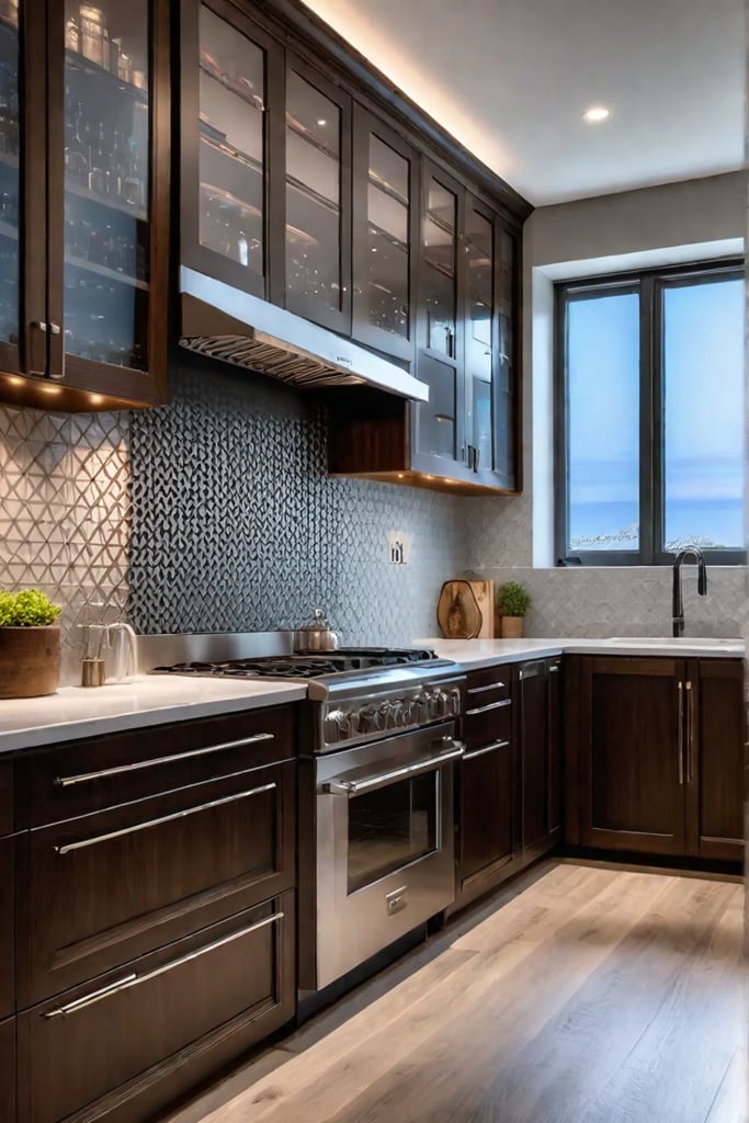 Sunlit kitchen with wood cabinets and stainless steel appliances