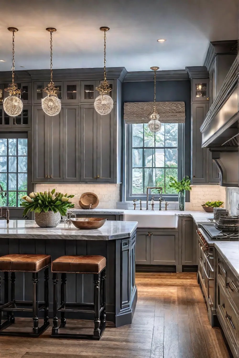 Traditional kitchen showcasing the evolution of lighting design