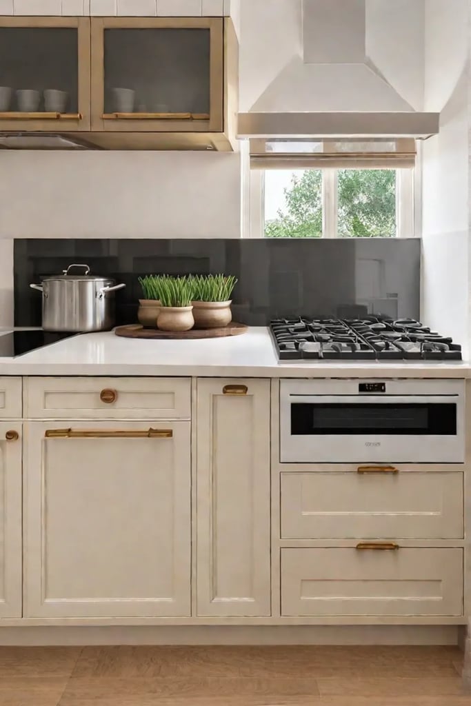 Warm and inviting traditional kitchen with cream cabinets