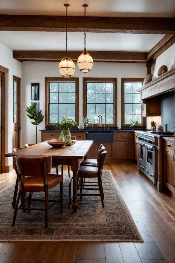 Warm honeytoned oak cabinets with raised panel doors