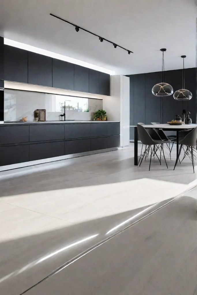 Automated cleaning smart kitchen appliances futuristic home