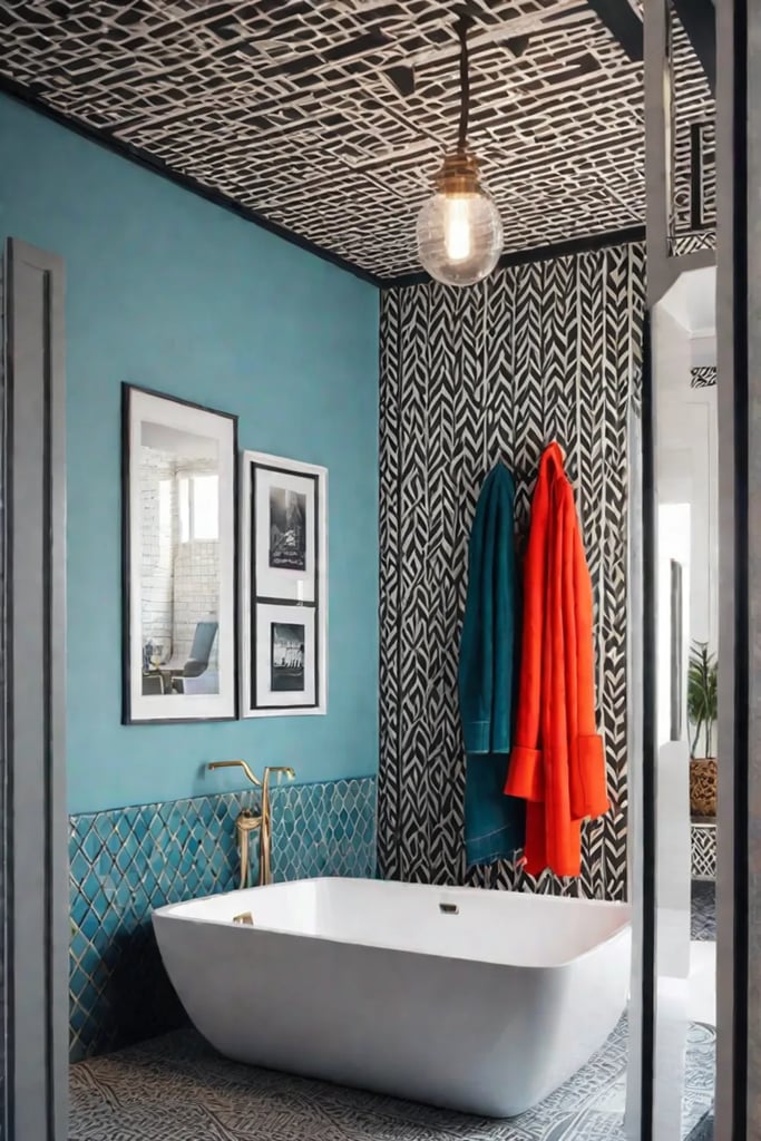 Bold and unique coastal bathroom design