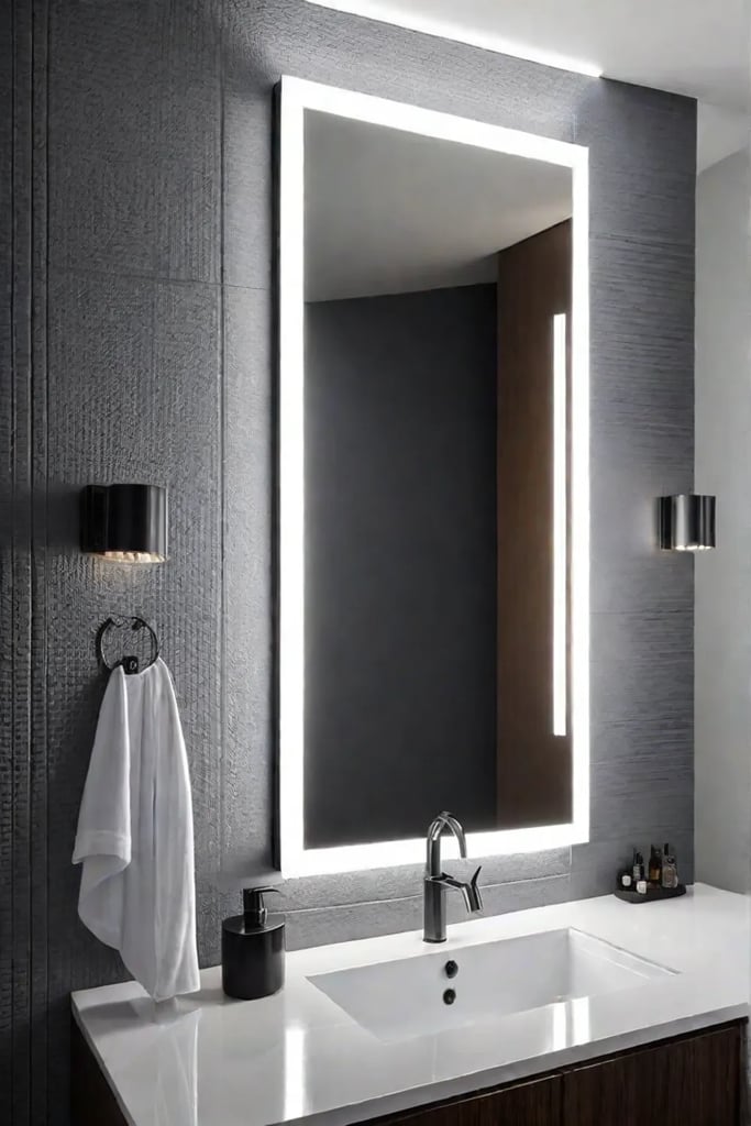 Bright bathroom vanity lighting for grooming