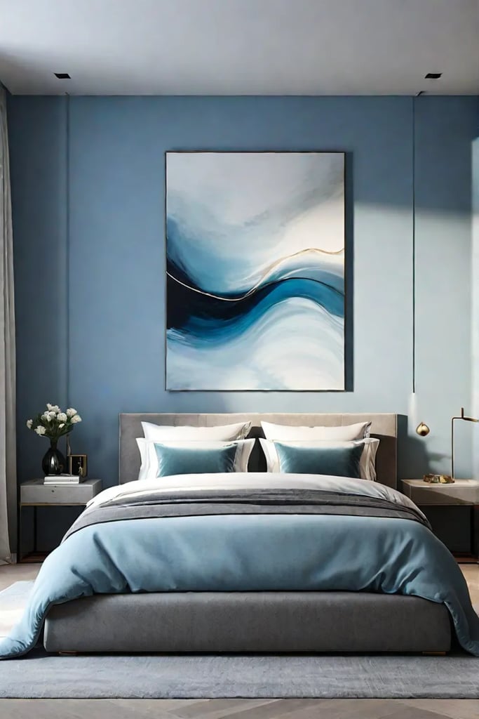 Calming colors and simple decor for a tranquil bedroom