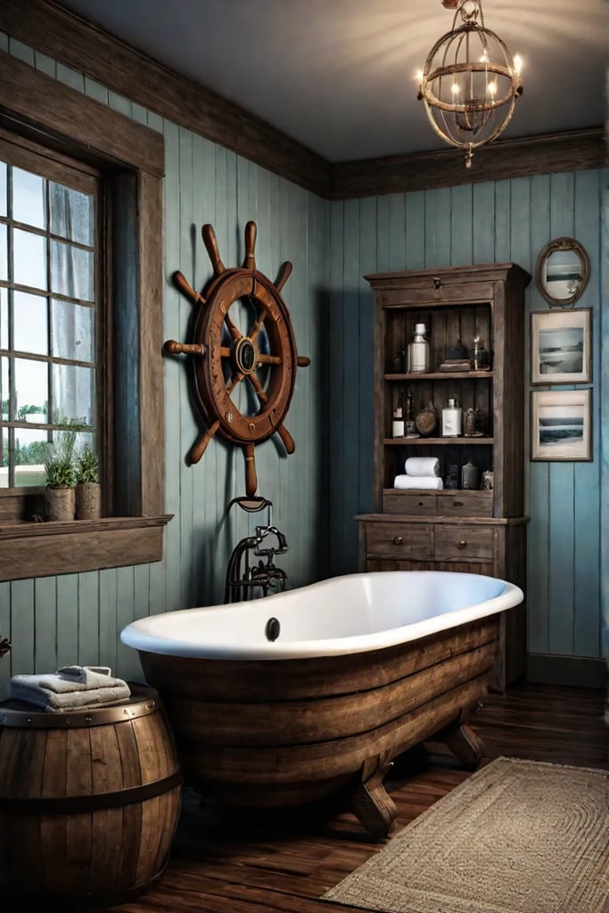 Cozy coastal bathroom design