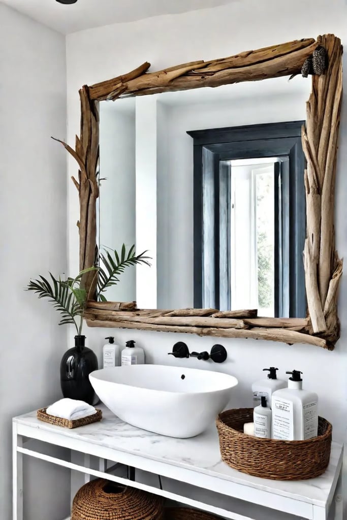 DIY coastal bathroom decor