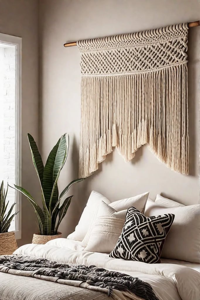 DIY macrame wall art for textured decor