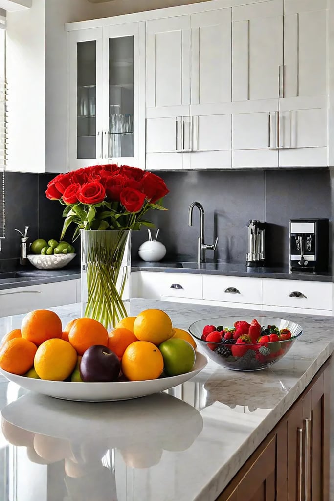 Decluttered kitchen countertop with minimal accessories
