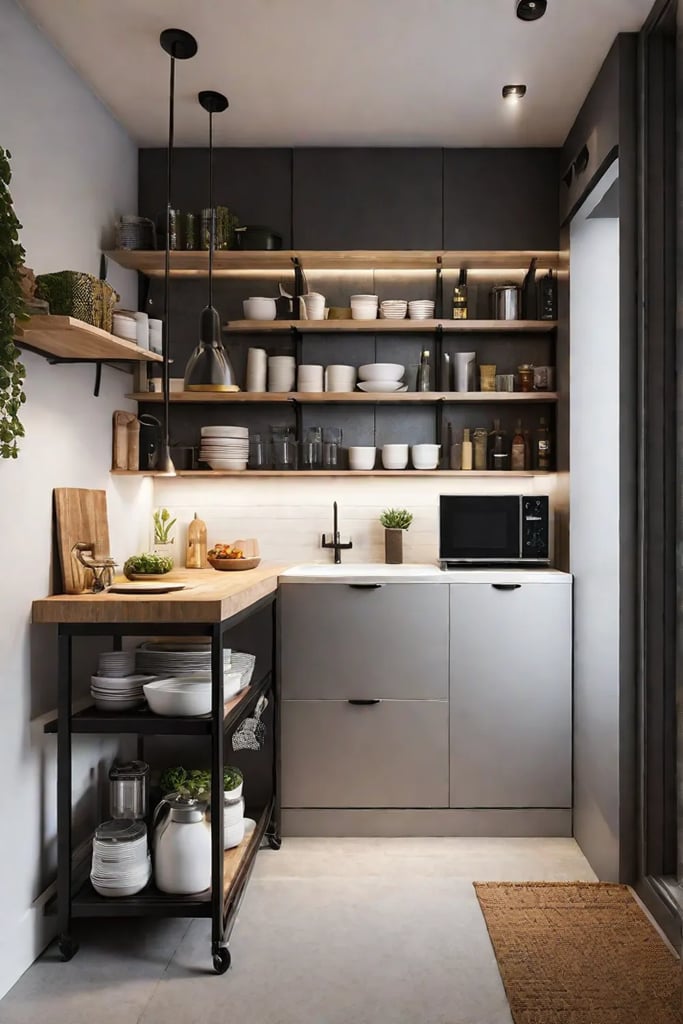 Foldable kitchen island for dining and food preparation