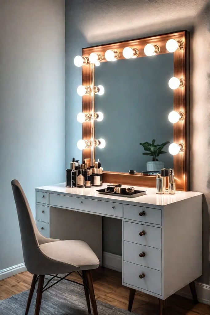 Hollywoodstyle vanity mirror lighting