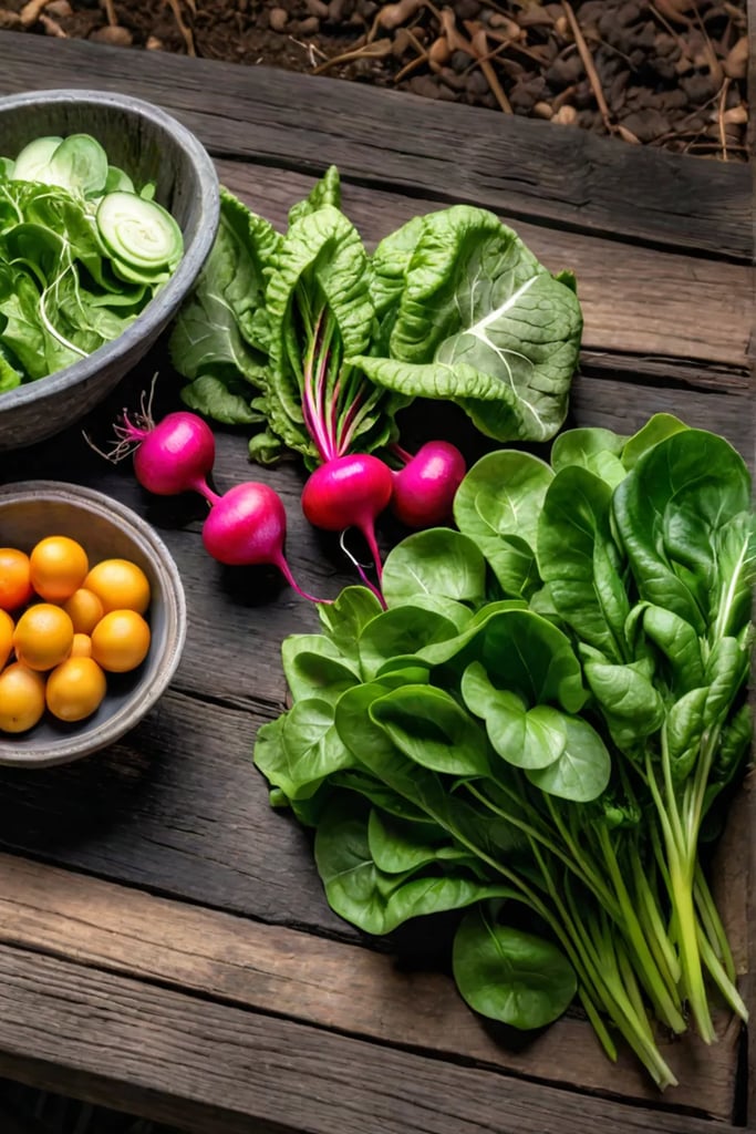 Homegrown vegetables basking in the golden hour light