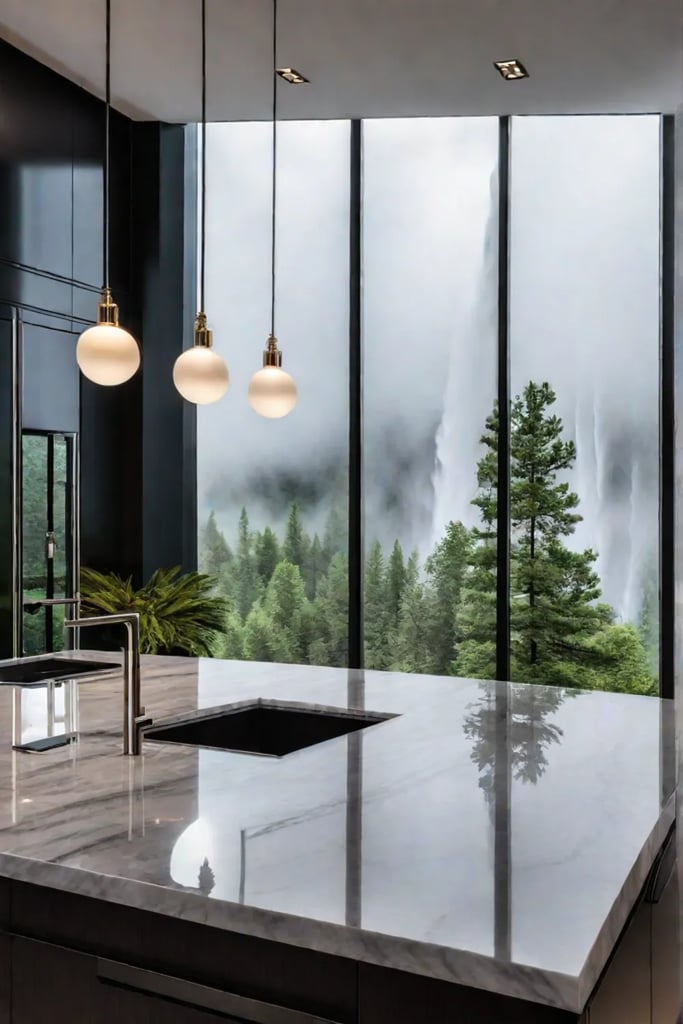 Marble countertop kitchen