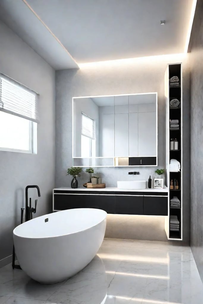 Mirrored cabinets for small bathrooms