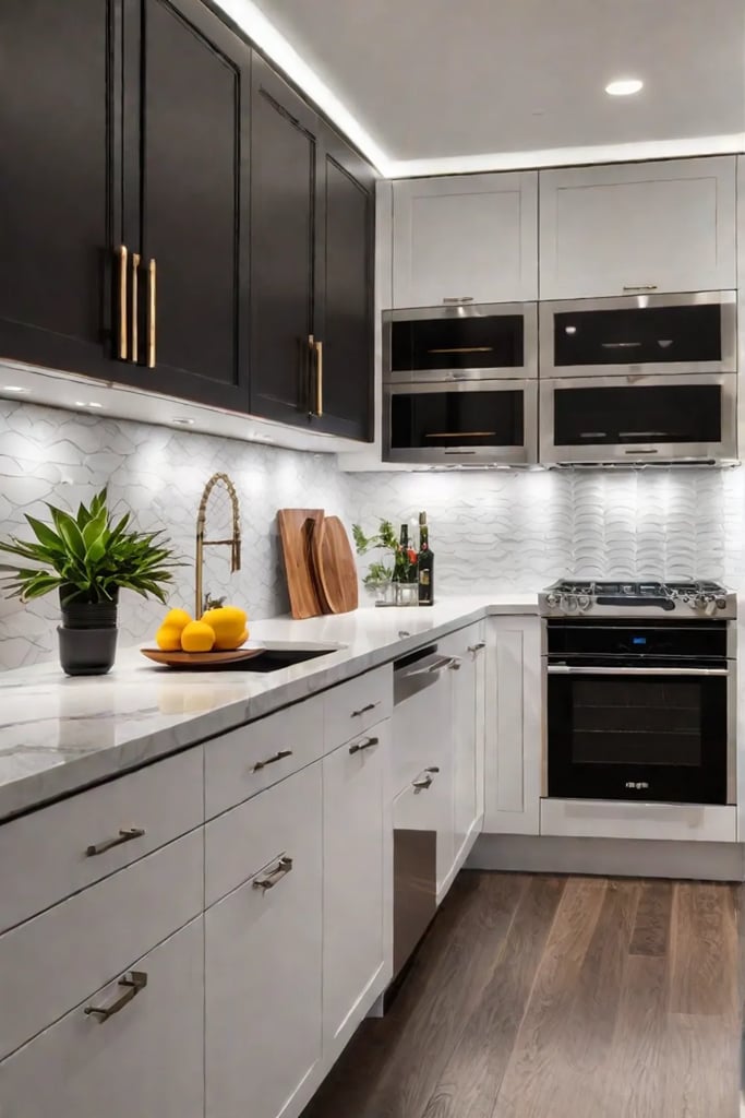 Modern compact kitchen with highend finishes