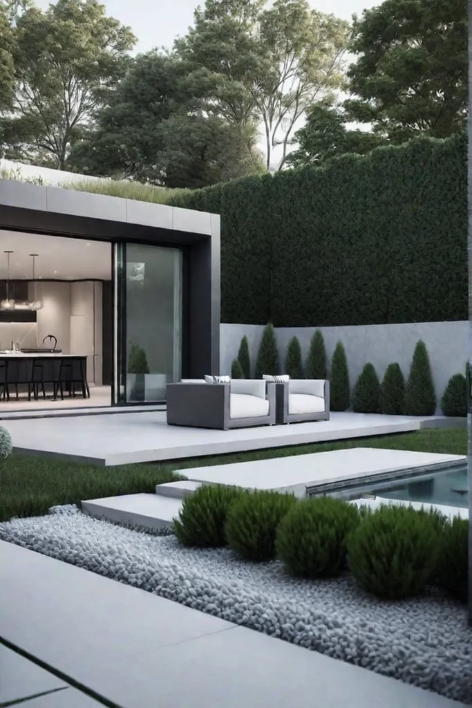 Monochromatic color palette for backyard design