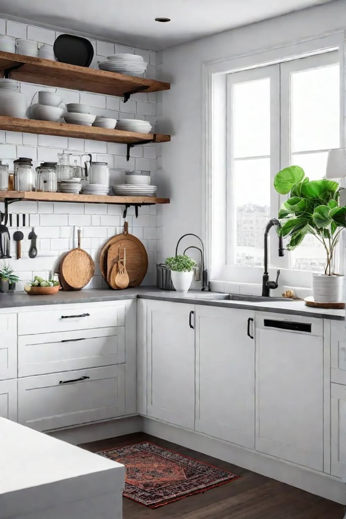Open shelving kitchen