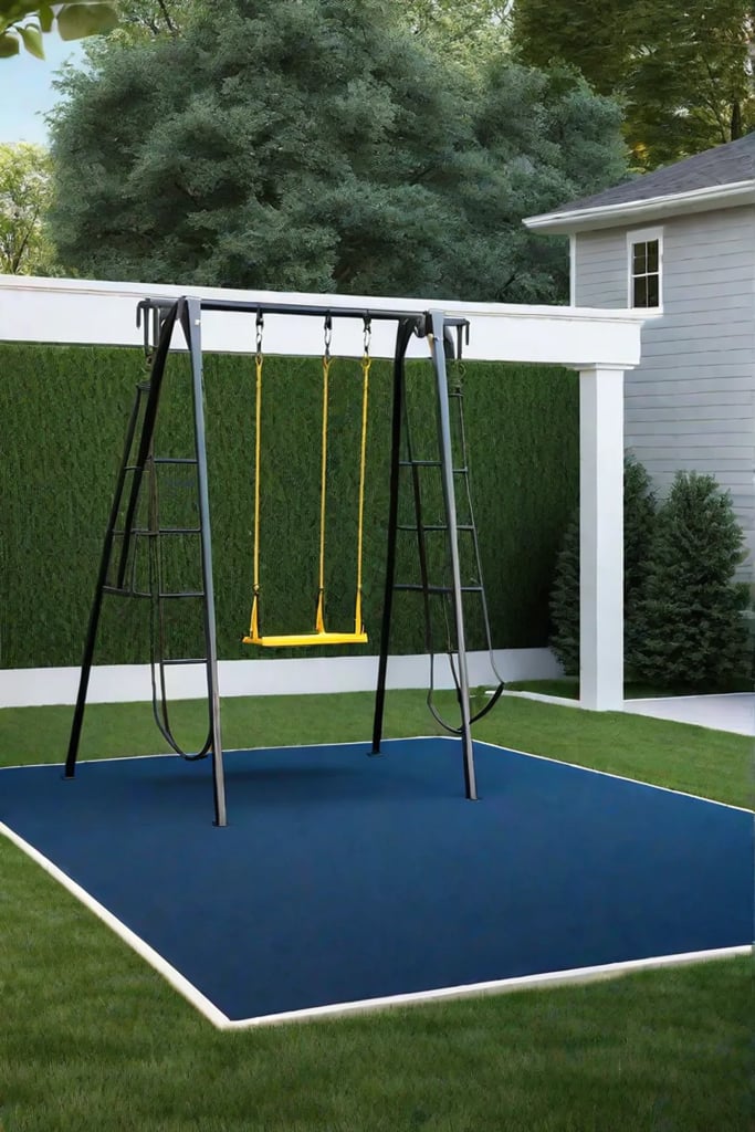 Outdoor play area with shaded patio for relaxation
