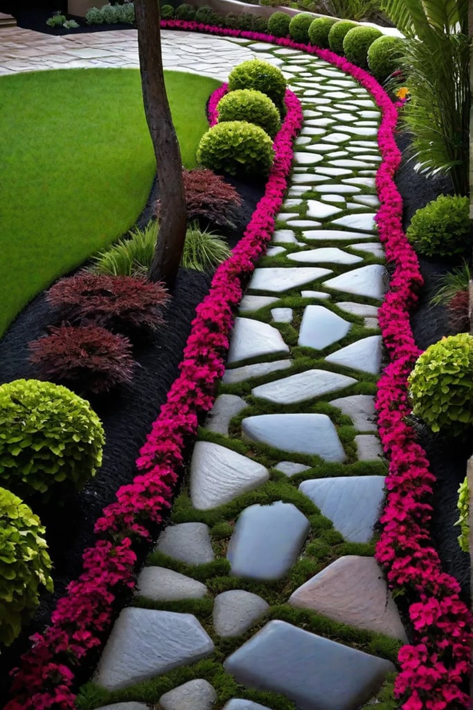 Permeable pavers create a functional and ecofriendly backyard path