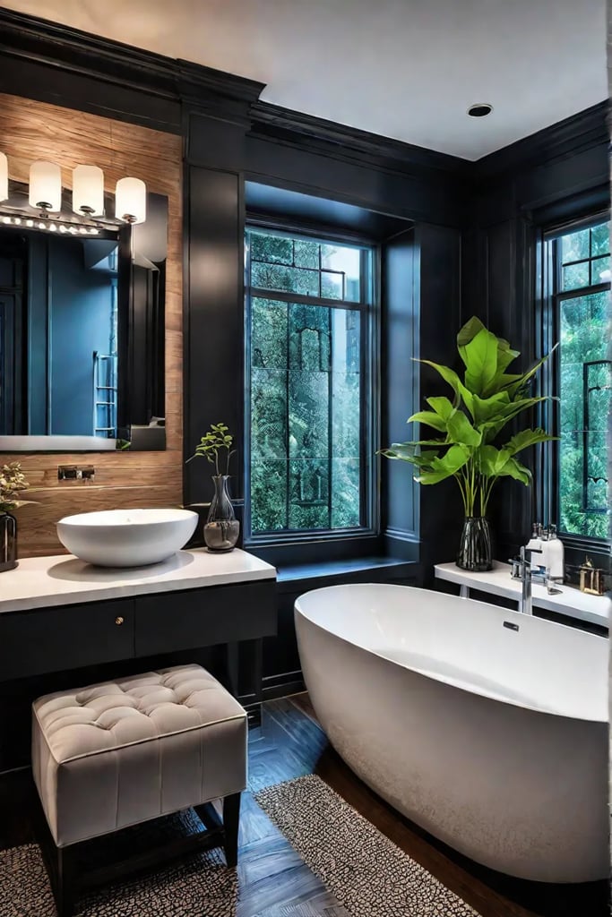 Relaxing coastal bathroom with personal touches