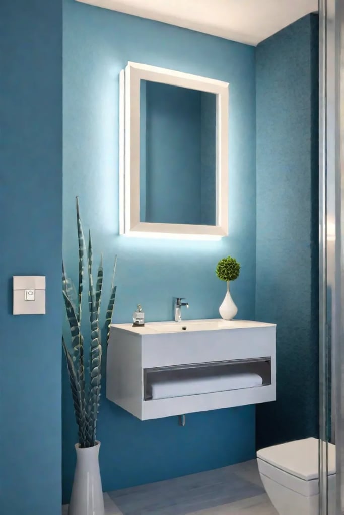 Small bathroom with coastal decor