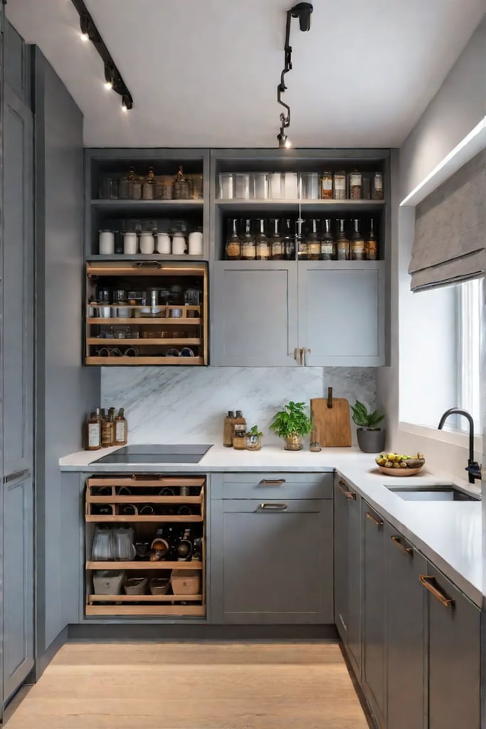 Spacesaving ideas for galley kitchens