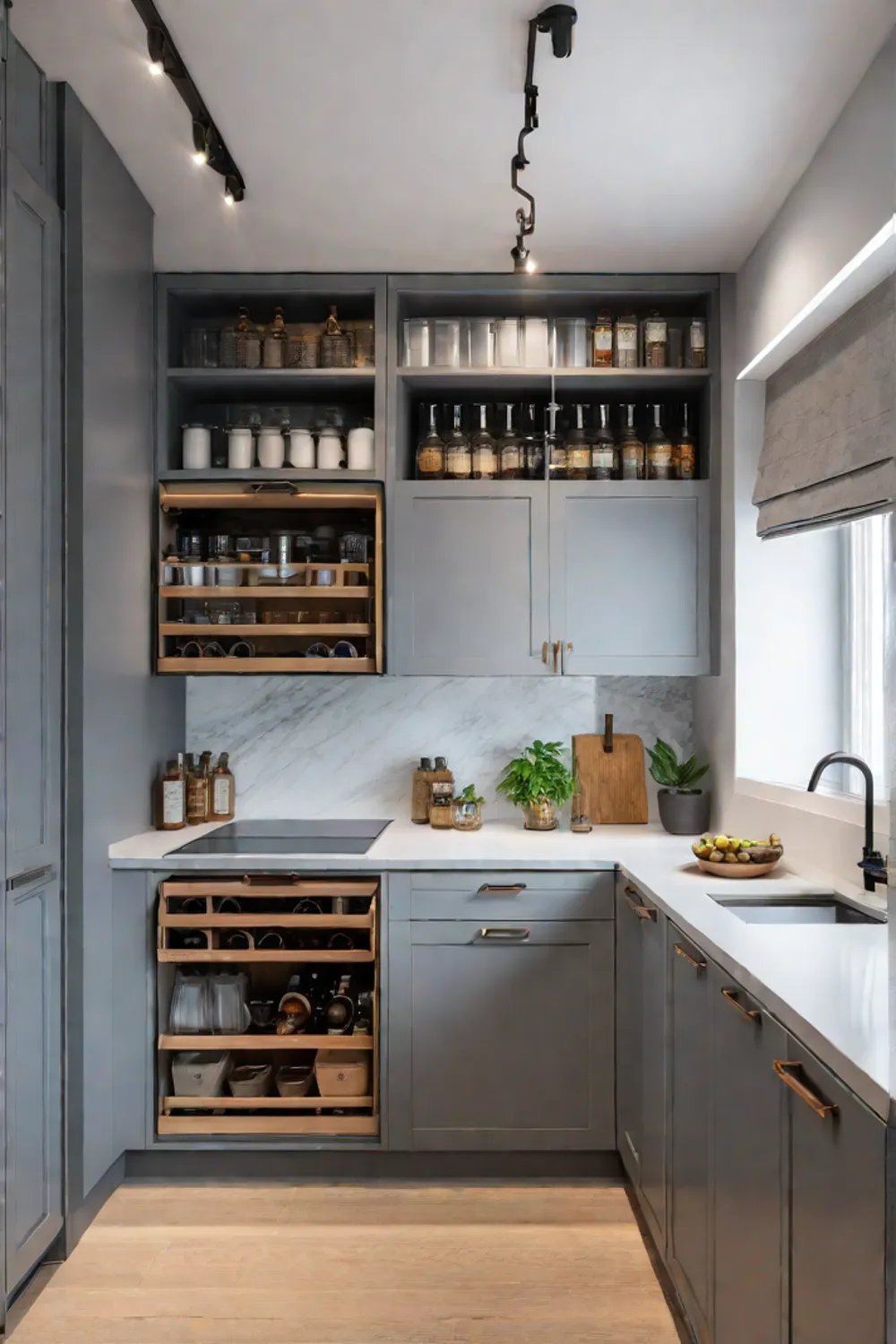 Spacesaving ideas for galley kitchens