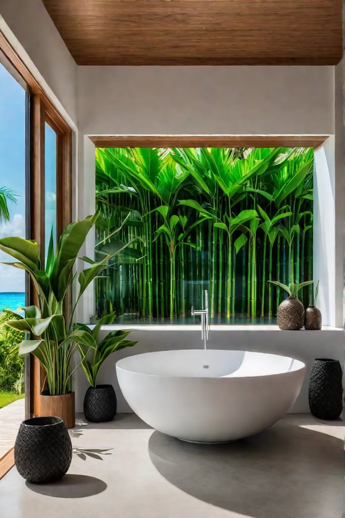 Tropical bathroom design