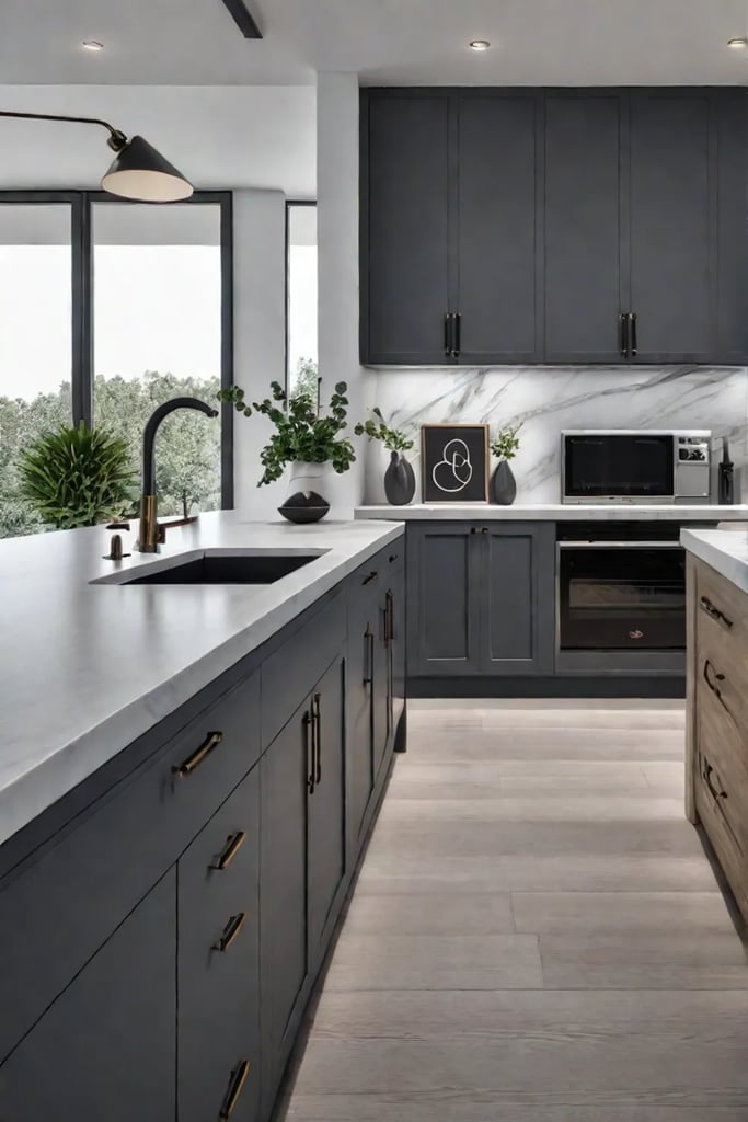 Twotoned cabinets modern kitchen