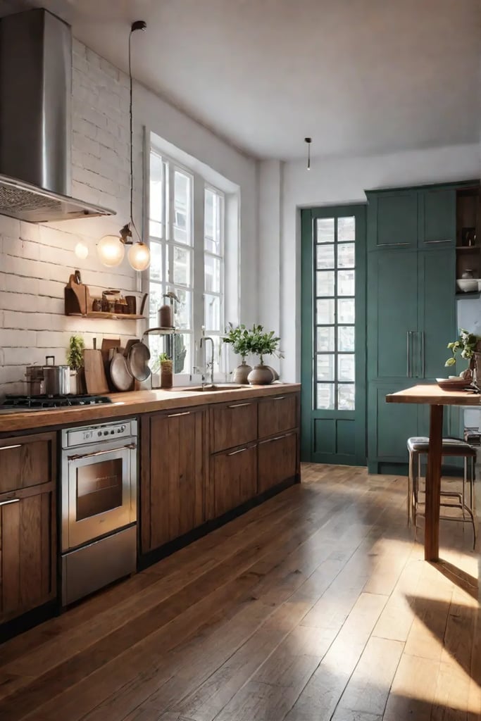 Vintage and modern elements blend seamlessly in a Scandinavian kitchen