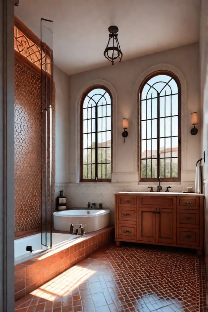 Warm and inviting coastal bathroom