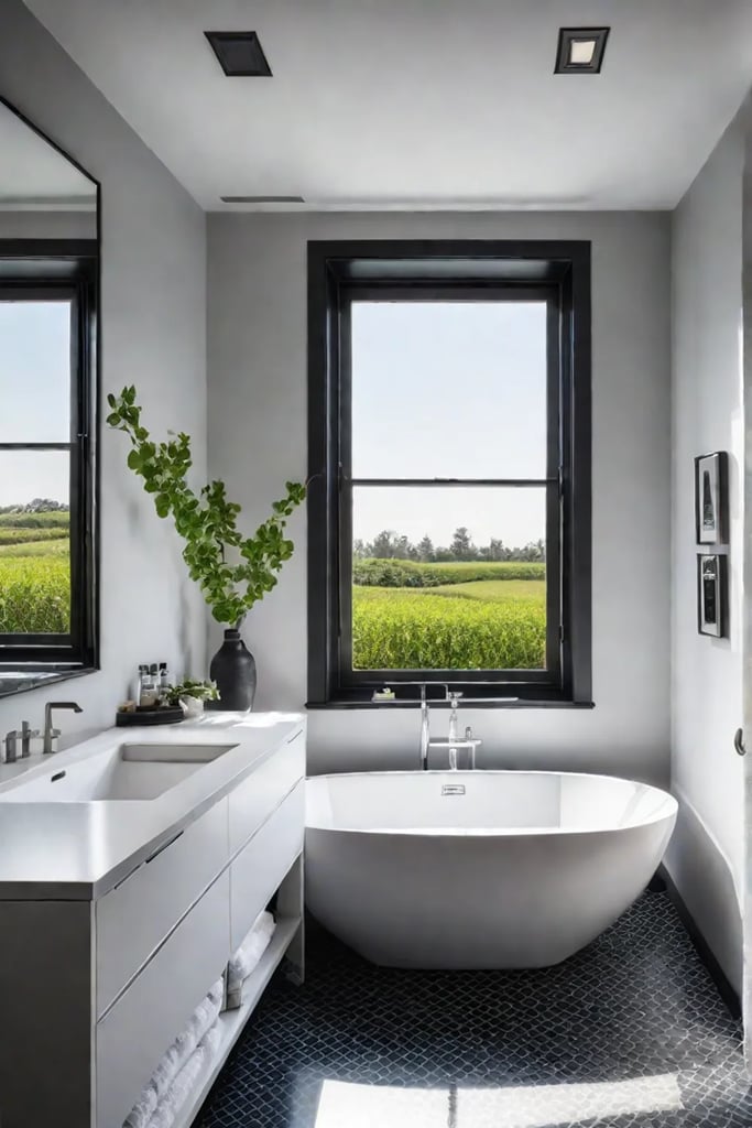 bright bathroom spacious and inviting