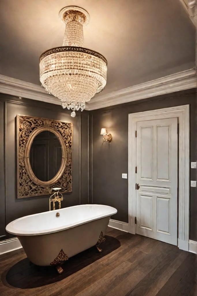 luxurious bathroom layered lighting